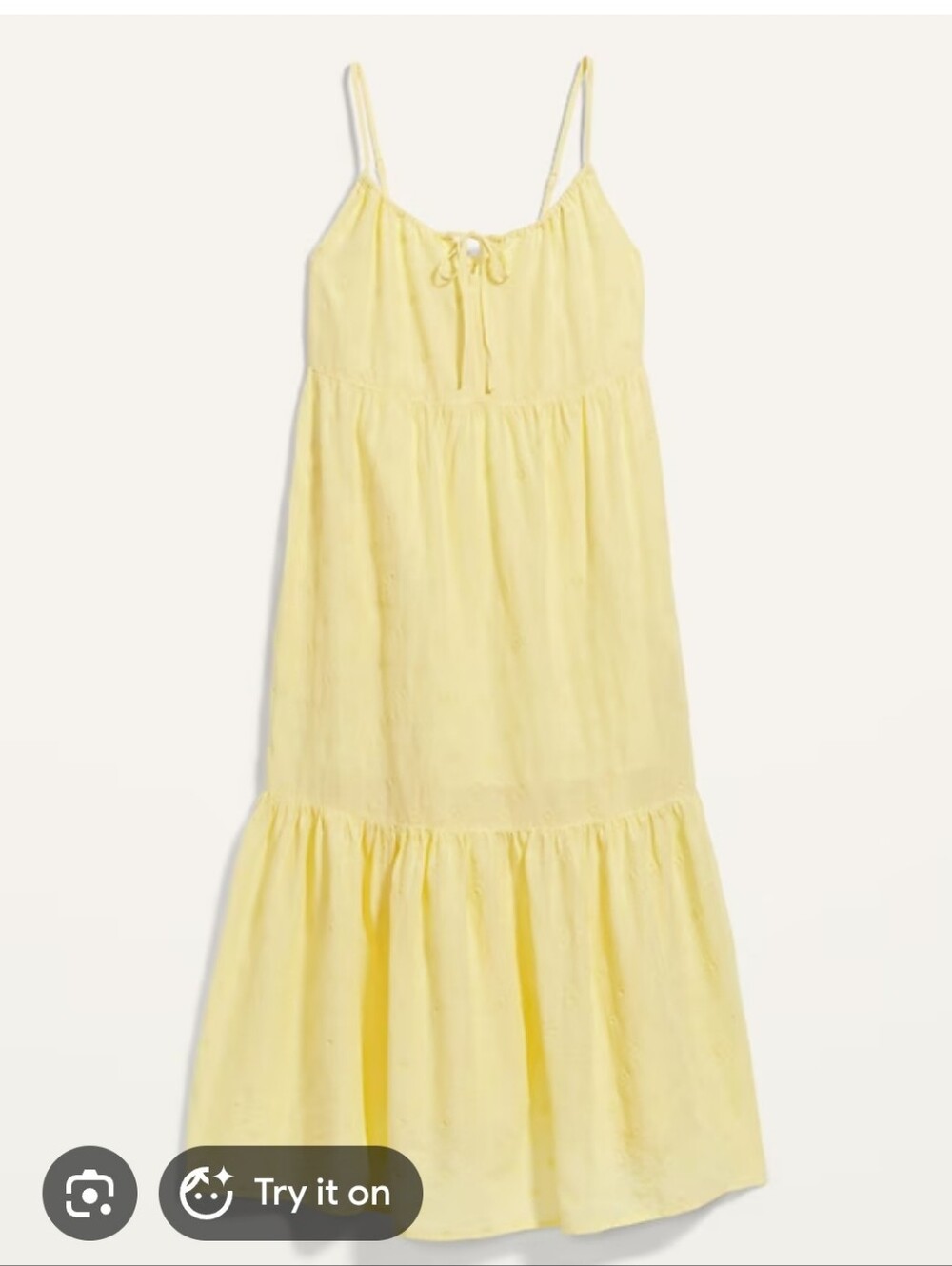 Old Navy Tiered Embroidered Maxi Swing Sundress, Size L